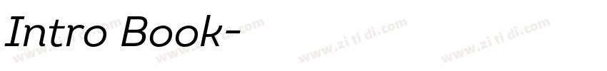 Intro Book字体转换